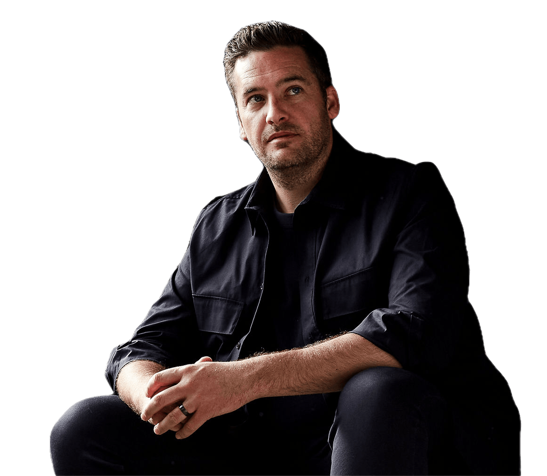 Gavin Reddrop, seated, looking up